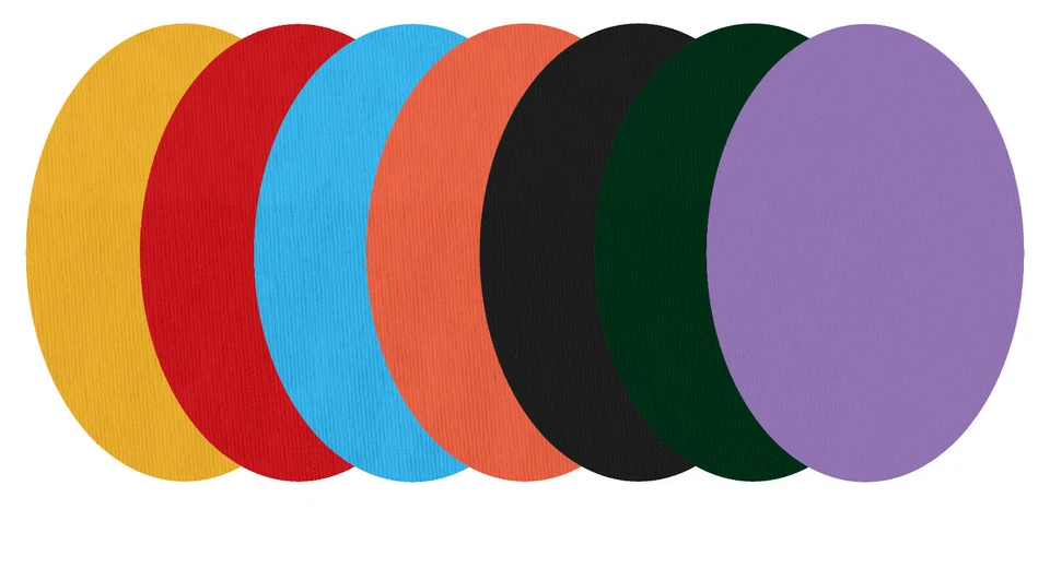 Poly Cotton Iron/Sew on Knee/Elbow/Applique Patch Crafts/Jeans/Cards OVAL x 2