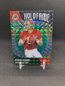 2021 Panini Mosaic STEVE YOUNG #11 HOLO FAME GREEN 49ers HOF - Picture 1 of 2
