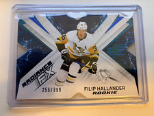 2022-23 UPPER DECK SPX ROOKIE RADIANCE FX BLUE FILIP HALLANDER 255/399