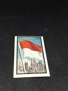 1963 Topps Flags of the World Midgee card # 41 INDONESIA 