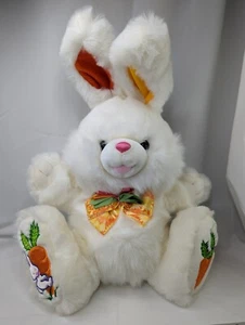 Tb Trading Co Hopster Rabbit Plush Bunny White Orange Flowers 23 Inch Stuffed - Picture 1 of 10