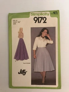 Maxi falda/falda vintage años 70 patrón de costura dos longitudes - Imagen 1 de 2