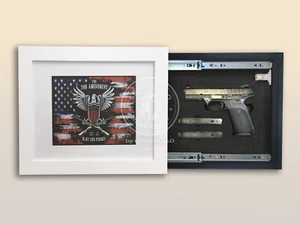 Hidden Storage Photo Frame for Gun and Valuables 17 in. x 14 in. / *WHITE* - Picture 1 of 10