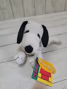 Vintage Applause Peanuts Snoopy Beanbag Plush Toy With Tags 7" Long - Picture 1 of 8