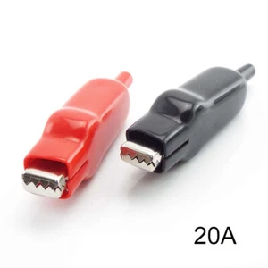 20A Sheathed Insulated Alligator Clips for Electrical DIY Test Lead Jumper Wire - Picture 1 of 8