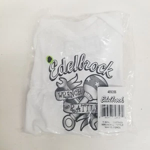Edelbrock Parts Wrench & Rattle Tshirt One Piece, White, Size 12 Months, New - Picture 1 of 3