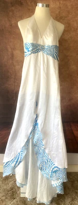 Mary's Wedding Dress Unique Unusual Retro Size 8 Boho Festival Formal Halter - Image 1 of 4