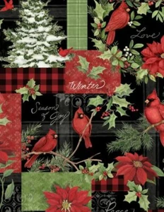 Season Of The Heart By Wilmington Prints - Black Patchwork #39700-937 - Picture 1 of 1