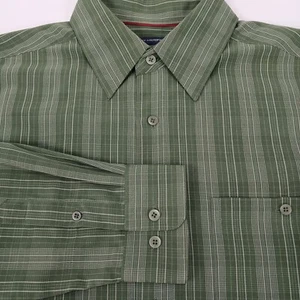 SADDLEBRED TATTERSALL STRIPED PLAID LONG SLEEVE BUTTON DOWN MICROFIBER SHIRT L - Picture 1 of 11
