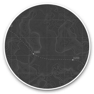 2 x Vinyl Stickers 30cm (bw) - Sea Depth Topographic Map Ocean #43502 - Picture 1 of 8