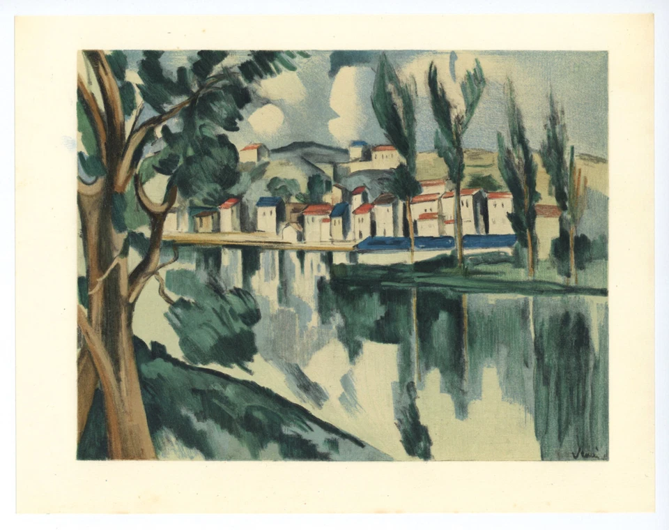 Maurice Vlaminck lithograph by Mourlot "The Seine at Chatou" - image 1 of 1