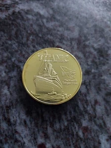 Vergoldete Münze, Titanic  - Bild 1 von 4