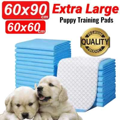 50-200X Puppy Dog Training Pads Pet Toilet Pee Pads Mat Indoor Absorbent 60x90cm - image 1 of 4