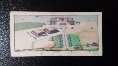 MARS LTD 1938. FAMOUS AREOPLANES, PILOTS,AND AIRPORTS.  NO 18.  MIAMI. - Image 1 of 2