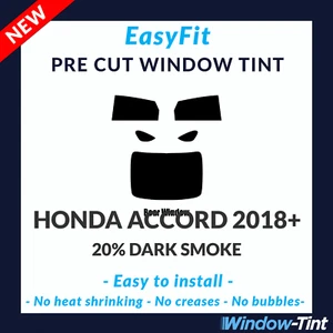 EasyFit Static Pre Cut Window Tint For Honda Accord 2018 20% Dark Rear - Picture 1 of 3