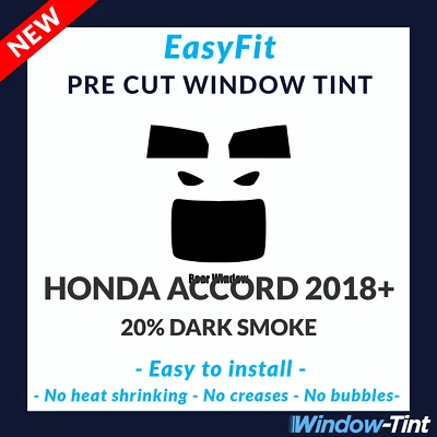EasyFit Static Pre Cut Window Tint For Honda Accord 2018 20% Dark Rear - Image 1 of 3