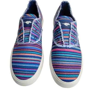 Rocket Dog Stark Stripe Afina Slip-On Sneaker - Women Size 8 - Comfort Fashion - Picture 1 of 13
