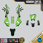 Honda Crf 70 2004 -2023 Motocross Mx Graphics |  Decals Kit Fasthouse Green