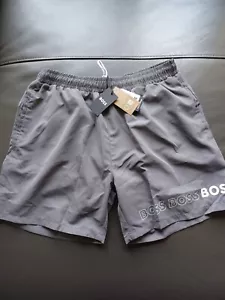 Hugo Boss black label grey Swim trunks Quik-dry size L - Picture 1 of 7