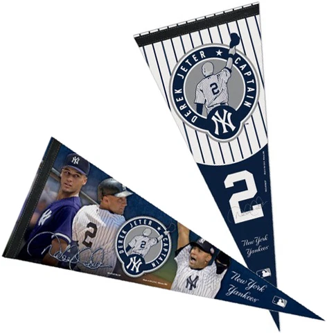 Derek Jeter 2017 New York Yankees #2 Retirement Premium Felt PENNANTS SET (2) Cover