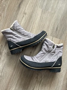 JBU Stivaletto donna Snowbird pronto per le intemperie zip laterale tortora taglia 10M - Foto 1 di 9