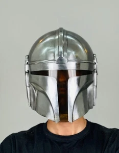 The Mandalorian Steel Helmet Star War Boba Fett Cosplay & Role play Helmet - Picture 1 of 6