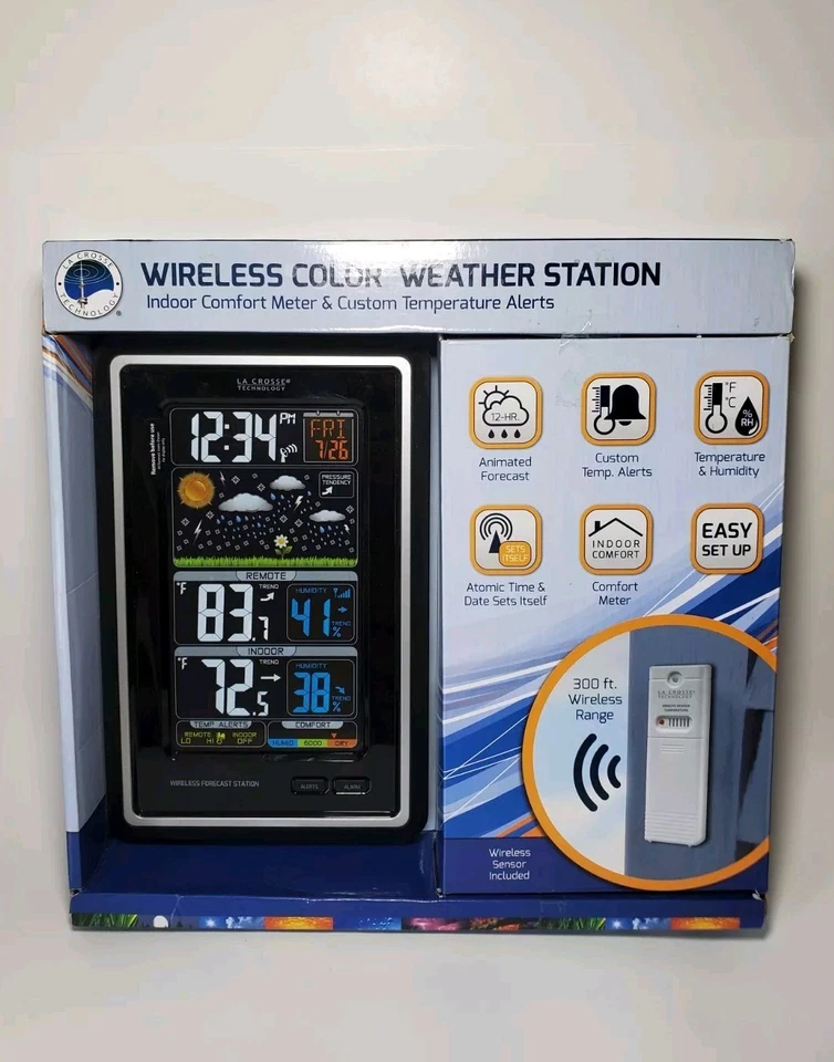 La Crosse Technology 308-1425c Wireless Vertical Color Forecast Station