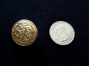 4 Messing Schnörkel & Blätter 7/8 Zoll BLAZER KNÖPFE #110 - Bild 1 von 1