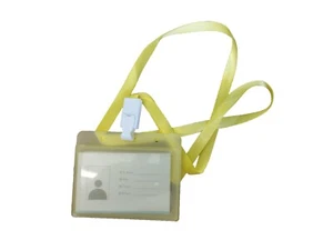 ID Holder Double Side School Work Office ID Card Identity Badge Holder & Lanyard - Picture 1 of 3