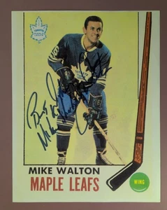 Signed Mike Walton Toronto Maple Leafs Vintage Hockey Photo Print - Picture 1 of 2
