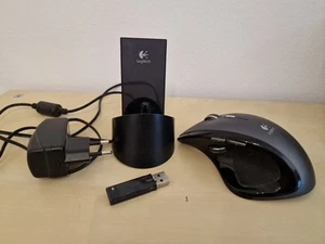 schnurlose Logitech MX Revolution Mouse wireless USB mit Ladestation + Stick - Bild 1 von 4