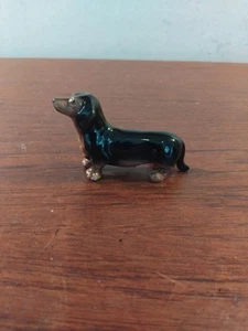 FIGURA DE PERRO SALCHICHA DE CERÁMICA VINTAGE PEQUEÑA, 7CMS DE LARGO - Imagen 1 de 9