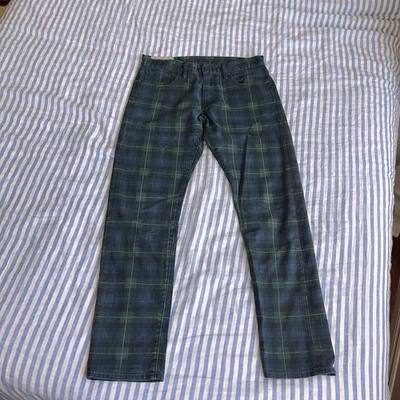 Ralph Lauren Flannel Tartan Plaid Pants Men’s Green Blue Wool Blend Size 30/30 - Image 1 of 4