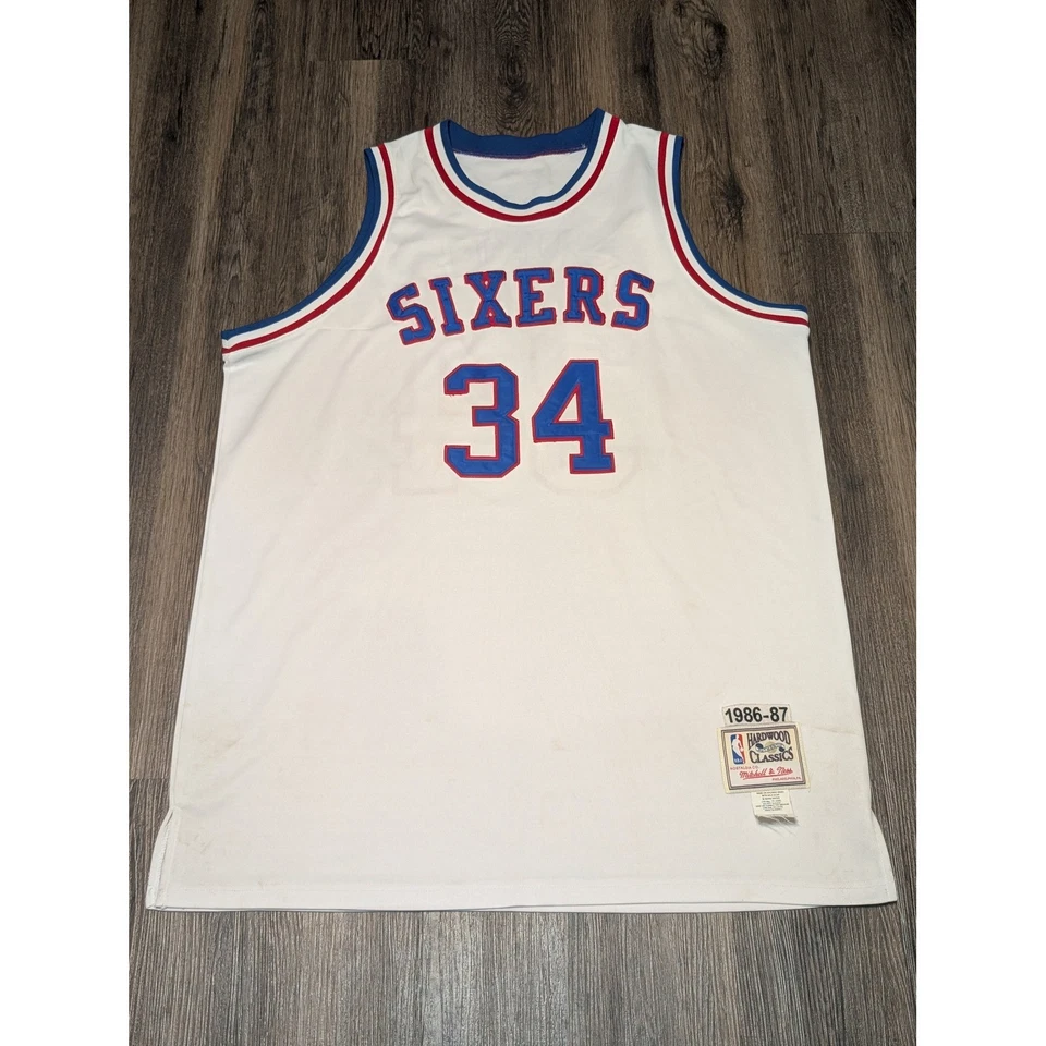 Mitchell&Ness Charles Barkley 86-87 Sixers Jersey Size 56 Hardwood Classics READ - Image 1 of 4