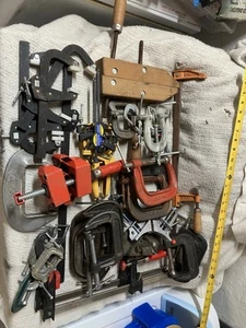 Grande Lotto 41 Morsetti Jorgensen Bessey Artigiano Ecc Acciaio Legno Negozio Funzionanti - Foto 1 di 16