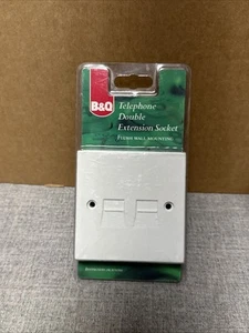Vintage Telefon Podwójne przedłużanie Gniazdo Podtynkowe Montaż ścienny B&Q - Zdjęcie 1 z 5