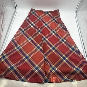 Vintage Y2K Liz Claiborne rot kariert Blase Maxirock Gr. 12 Y2K - Bild 1 von 10