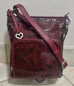 Brighton Red Croc Patent Leather Organizer Crossbody E518442~New Other~READ - Picture 1 of 17