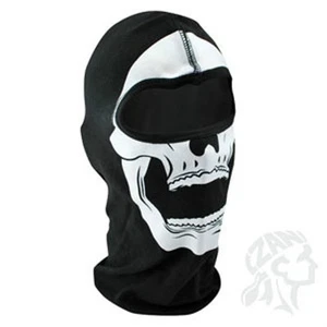 Black White Cotton Screaming Skull Balaclava ATV Motorcycle Face Mask Biker - Picture 1 of 1
