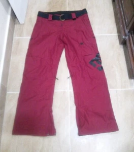 Official Men's DC Shoe Ski Cargo Pants Exotex 5k Series Cardinal Red Sz 36x32 - Picture 1 of 6