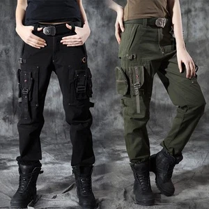 Pantaloni dritti uomo donna combattimento tattico cargo militare casual outdoor - Foto 1 di 18
