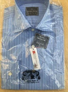 The Savile Row Company Blue White Striped 100% Cotton Shirt Size 15in 38cm BNWT - Picture 1 of 6