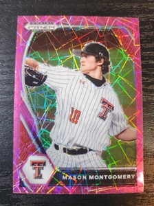 2021 Mason Montgomery Panini Prizm Draft Picks Baseball PINK VELOCITY #PDP191 