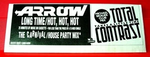 Arrow Long Time/Total Contrast Takes A Little Time '85 Press/Mag ADVERT 8.5"x 3" - Imagen 1 de 3
