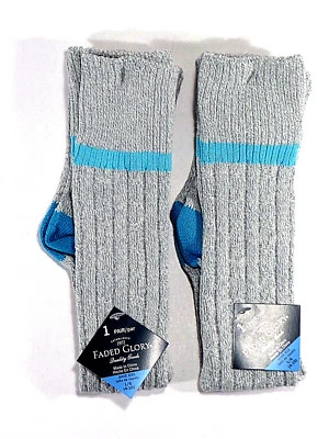 Calcetines 2 Pares Desteñidos Gloria Gris Suave Mujer Zapato Talla 4-10 Nuevo Con Etiquetas Foto 1 de 4