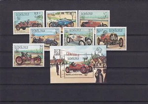 SA19g Laos 1984 Old Cars mint stamps + minisheet - Picture 1 of 1