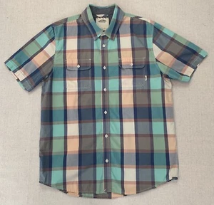 Vans Off The Wall Men’s Large L Multi-Color Plaid Short Sleeve Button Up Shirt - Picture 1 of 4