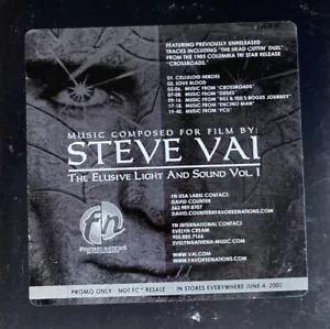 Steve Vai - Rare Ltd Ed - The Elusive Light And Sound Vol 1 - Promo Edition - Imagen 1 de 2