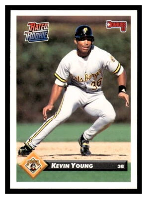 1993 Donruss  #452 Kevin Young - Pittsburgh Pirates  RR - Image 1 of 2