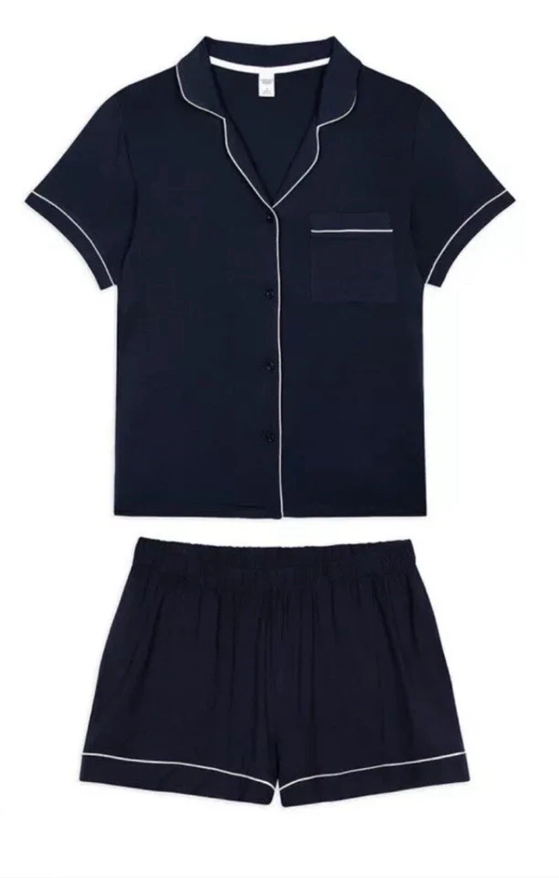 CHELSEA PEERS Pj Pyjama Set Shorts Short Sleeve Top SIZE 26 Uk Modal NEW - Image 1 of 4